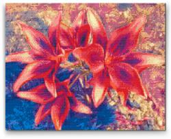  Gyémántszemes festmény - Piros liliom Méret: 30x40cm, Keretezés: Keret nélkül (csak a vászon), Gyémántok: Négyzet alakú