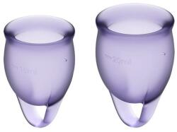 Satisfyer Set cupe menstruale, violet - Satisfyer Feel Confident Menstrual Cups Lila 2 buc