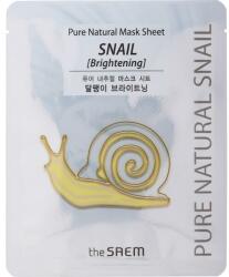The Saem Mască din țesătură pentru față, cu mucină de melc - The Saem Pure Natural Mask Sheet Snail Brightening 20 ml