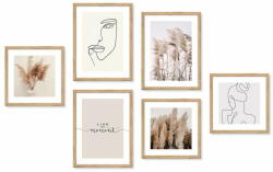 knor Картини в комплект 6 бр. 32x32 cm - knor (ZEST100R6XMIXL13,15,038/PLEXI)