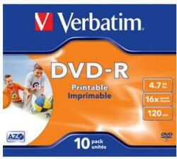 Verbatim DVD-R Verbatim 16x, 4.7GB, 1buc, Jewel case (43521)