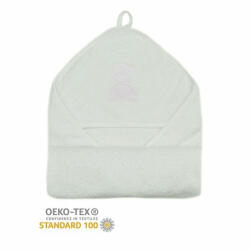 Stella fürdőlepedő hímzett 110x110 fehér maci - babycenter-online