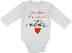 Andrea Kft Sorry boys. My Daddy's my valentine" feliratos valentin napi baba body fehér