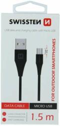 SWISSTEN - adat- és töltőkábel, USB/mikro USB, 1, 5 m (9mm csatlakozó) (71504303)