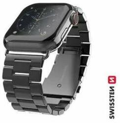 Swissten - Apple Watch fém szíj, 42-44 mm, fekete (46000311)