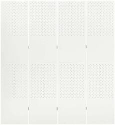 vidaXL Fehér acél 4-paneles térelválasztó 160 x 180 cm (335899) - pepita