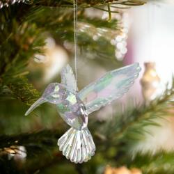 Family Collection Karácsonyi dísz, irizáló, akril kolibri, 95 x 100 x 65 mm, 58521 (58521)