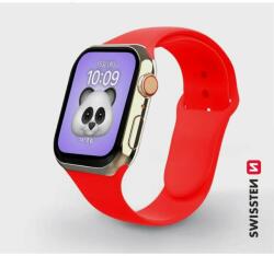 Swissten - Apple Watch szilikon szíj, 42-44 mm, piros (46000112)