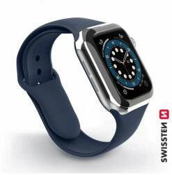 Swissten - Apple Watch szilikon szíj, 42-44 mm, navy blue (46000113)