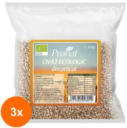Pronat Foil Pack Set 3 x Ovaz Bio Decorticat, 500 g