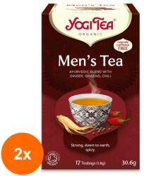 YOGI TEA Set 2 x Ceai Bio pentru Barbati, Yogi Tea, 17 Plicuri, 30.6 g