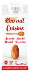 EcoMil Crema Vegetala BIO pentru Gatit din Migdale Natur, 200 ml, Ecomil Cuisine