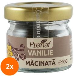 Pronat Glass Pack Set 2 x Vanilie Macinata, 10 g, Pronat