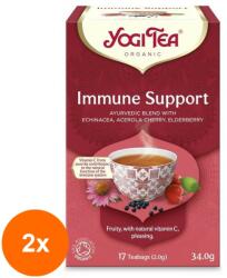 YOGI TEA Set 2 x Ceai Bio Sprijin Imunitar, Yogi Tea, 17 Plicuri, 34 g
