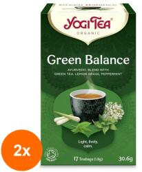 YOGI TEA Set 2 x Ceai Bio Echilibru Verde, Yogi Tea, 17 Plicuri, 30.6 g