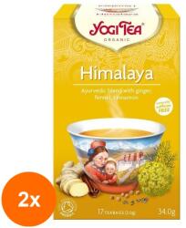 YOGI TEA Set 2 x Ceai Bio Himalaya, Yogi Tea, 17 Plicuri, 34 g