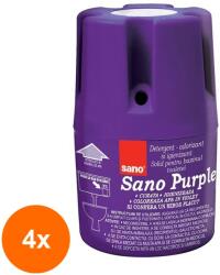Sano Set 4 x Odorizant Solid pentru Rezervorul Toaletei Sano, Mov, 150 g (ROC-4xMAG0000540)