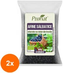 Pronat Foil Pack Set 2 x Afine salbatice Bio indulcite cu Zahar din trestie, 100 g (ORP-2xPRN11044)