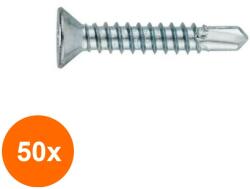 Index Set 50 x Surub Autoforant Cap Inecat Urechi pentru Lemn Sub Metal, Otel Zincat-6.3 x 85 (COR-50XX09026385S)