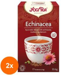 YOGI TEA Set 2 x Ceai Bio cu Echinacea, Yogi Tea, 17 Plicuri, 30.6 g