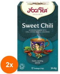 YOGI TEA Set 2 x Ceai Bio cu Ardei Dulce, Yogi Tea, 17 Plicuri, 30.6 g
