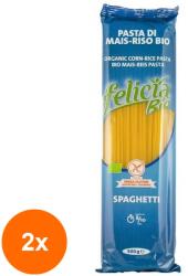 Molino Andriani Set 2 x Spaghetti BIO, fara Gluten, din Faina de Malai si Orez, 500 g, Felicia