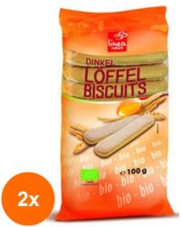 Bazar Bio Set 2 x Piscoturi Bio din Faina de Grau Spelta, 100g linea Natura