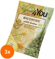 Bio4You Set 3 x Dropsuri BIO cu Miere de Padure, 75 g
