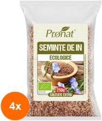 Pronat Foil Pack Set 4 x Seminte de in Bio, 250 g (ORP-4xPRN156)