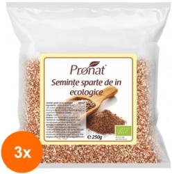 Pronat Foil Pack Set 3 x Seminte de In Sparte BIO, 250 g, Pronat