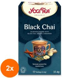 YOGI TEA Set 2 x Ceai Bio Negru, Yogi Tea, 17 Plicuri, 37.4 g