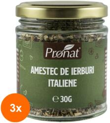 Pronat Glass Pack Set 3 x Amestec de Ierburi Italiene, 30 g