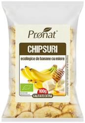 Pronat Foil Pack Chipsuri Bio de Banane cu Miere, 100 g