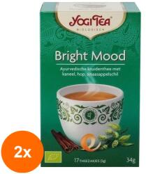 YOGI TEA Set 2 x Ceai Bio Buna Dispozitie, Yogi Tea, 17 Plicuri, 34 g