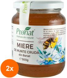 Pronat Glass Pack Set 2 x Miere de Munte Cruda 500 g