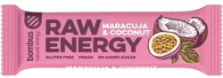 bombus Baton Proteic Raw Energy cu Maracuja si Nuca de Cocos, 50g Bombus