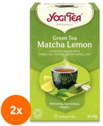 YOGI TEA Set 2 x Ceai Bio Verde cu Matcha si Lamaie, Yogi Tea, 17 Plicuri, 30.6 g