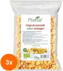 Pronat Foil Pack Set 3 x Fulgi de Porumb BIO Natur, 250 g, Pronat (ORP-3xPRN600250)