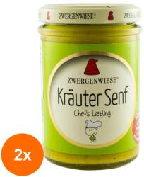 ZWERGENWIESE Set 2 x Mustar BIO cu Verdeturi de Provence, 160 ml, Zwergenwiese