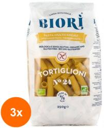 Molino Andriani Set 3 x Tortiglioni BIO din Faina Multicereale, 250 g, Biori