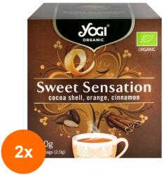 YOGI TEA Set 2 x Ceai Bio Sweet Sensation, Yogi Tea, 12 Plicuri, 24 g