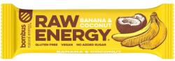 bombus Baton Proteic Raw Energy cu Banane si Nuca de Cocos, 50g Bombus
