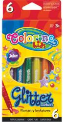 Colorino 6db-os glitteres filctoll készlet