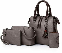  Dollcini Női táskák kereszt hátizsák női válltáska vízálló PU bőr táska elegáns táska, szürke