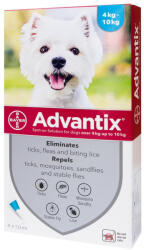 Bayer - Advantix Advantix 4-10 kg - pipeta antipurici si anticapuse pentru caini