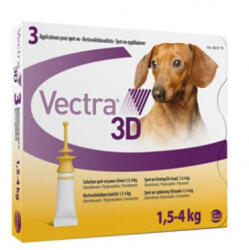 Ceva Deparazitare externa pentru caini VECTRA 3D DOG, 1, 5 - 4 KG - 1 pipeta