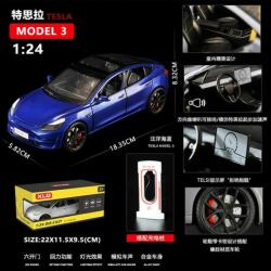 XLG Tesla Model 3 (replica) 2021 Blue scala 1/241/43 (24235)
