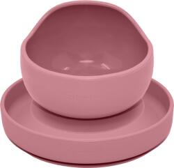 Petite&Mars TAKE&MATCH Szilikon 2 részes étkészlet, tányér+tál, rózsaszín