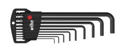 Wiha imbuszkulcs készlet Classic tartóban hatlapú gömbfejű 9 részes fekete oxidált (03879) (03879)