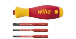 Wiha Csavarhúzó SoftFinish slimVario electric bittartó-készlettel 4 részes, slimBitekkel (43449) VDE (43449)